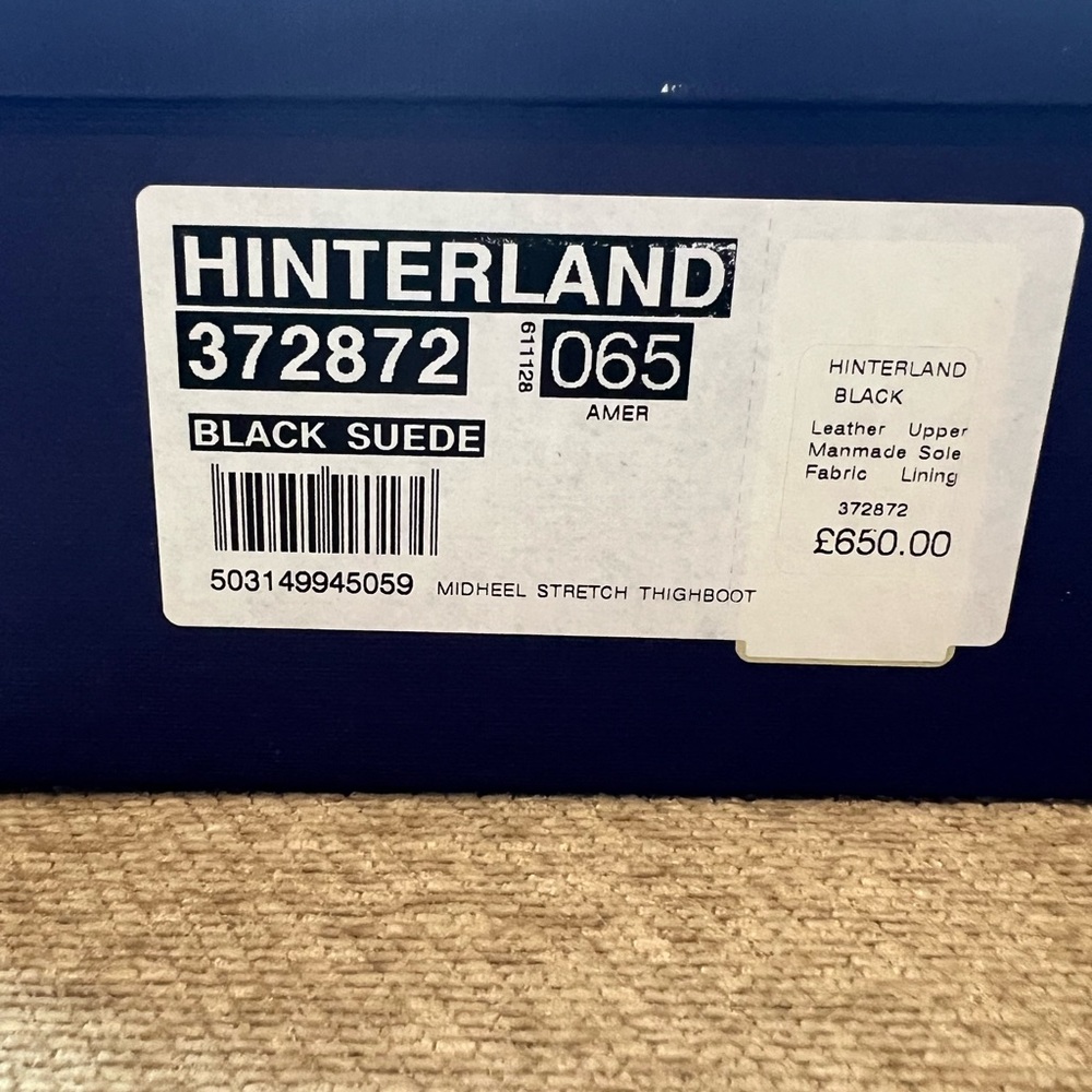 NIB Stuart Weitzman Hinterland Black Suede Over the Knee Boots Size 6.5 - Picture 8 of 11